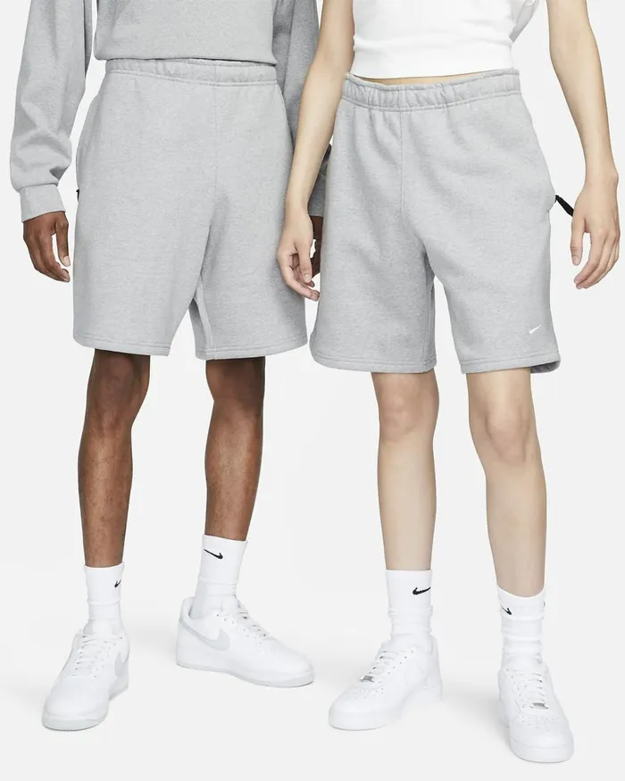 Men Solo Swoosh Dark Grey Heatherwhite Nike Shorts