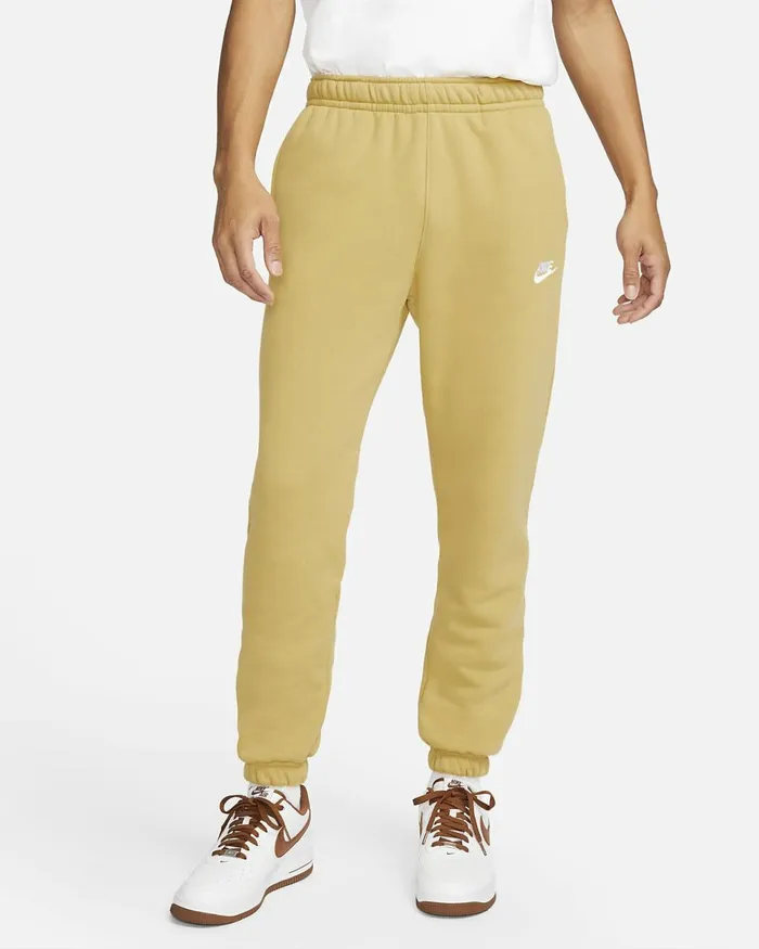 Men Sportswear Club Fleece Wheat Goldwheat Goldwhite Nike Trousers And Tights