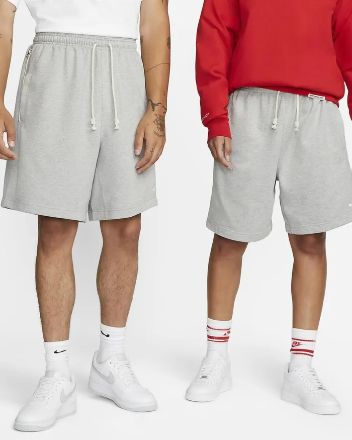 Men Standard Issue Dark Grey Heatherpale Ivory Nike Shorts
