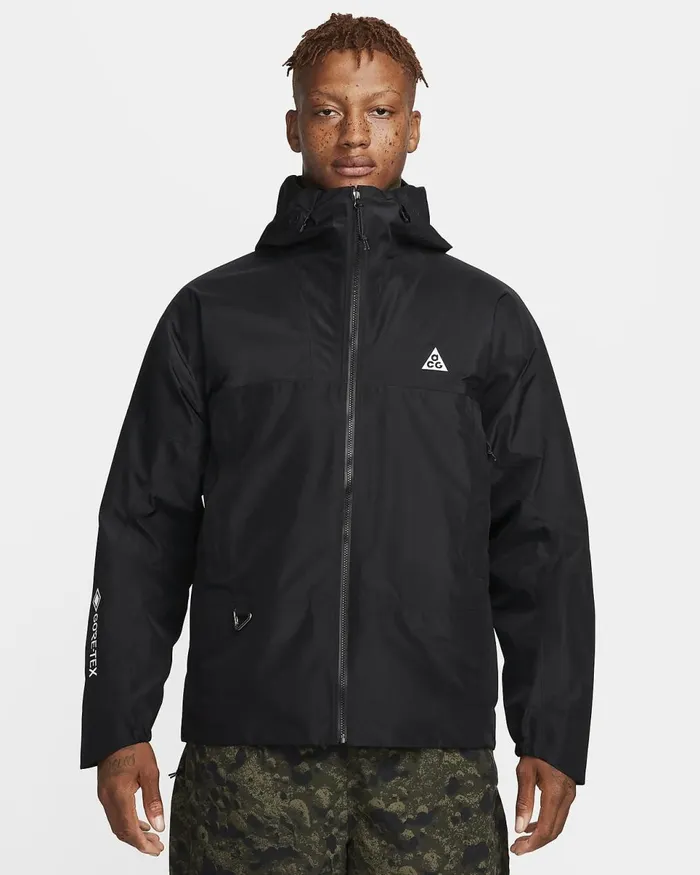Men StormFit Adv Acg 039Chain Of Craters039 Blacksummit White Nike Jackets