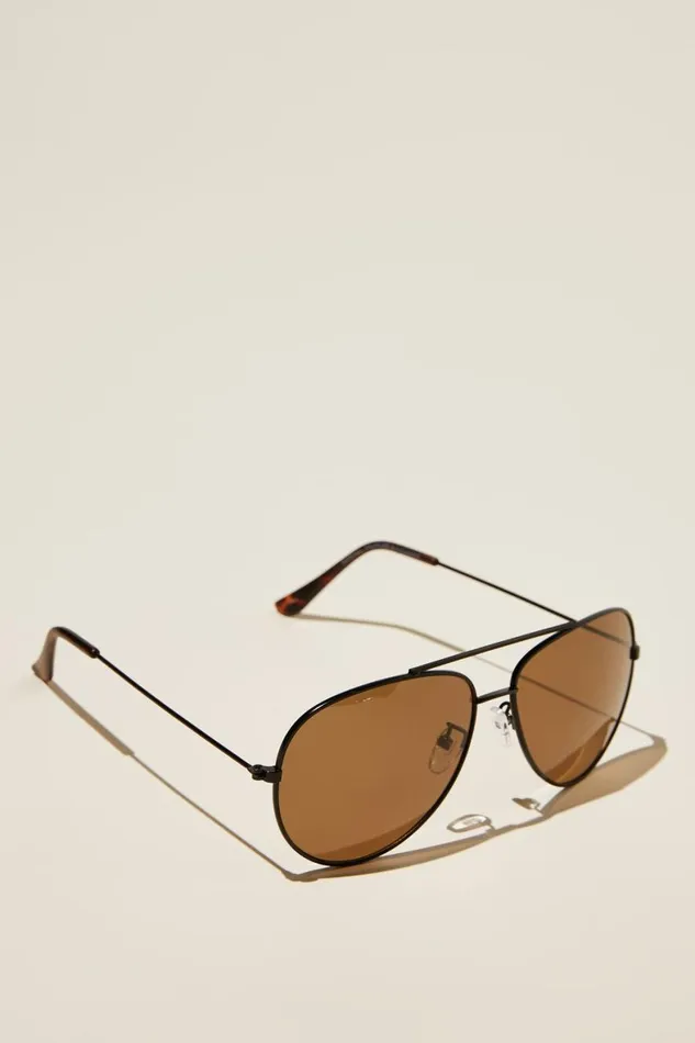 Men Sunglasses Cotton On Marshall Polarized Sunglasses Blacktortbrown Smoke