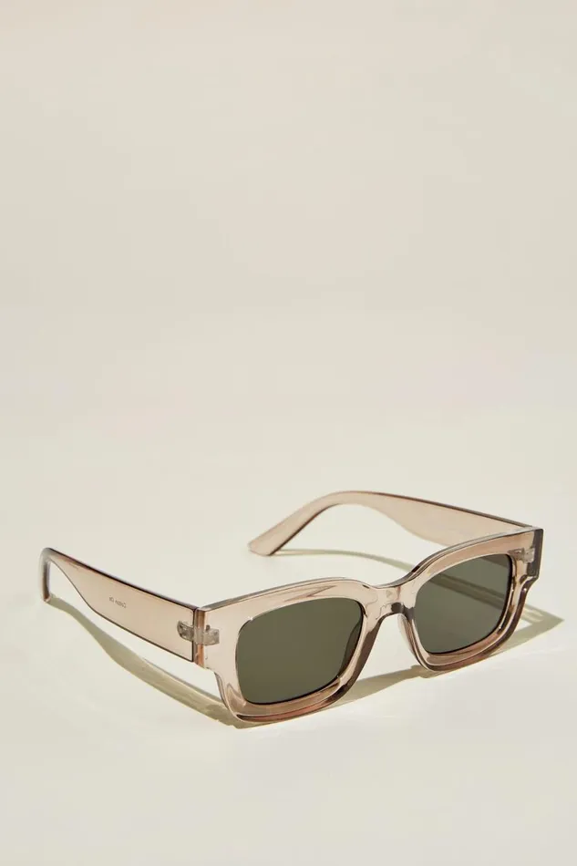 Men Sunglasses Cotton On The Relax Sunglasses Cola Crystaldark Green
