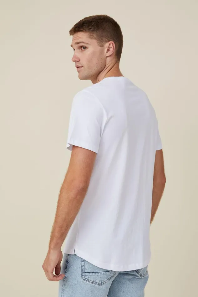 Men Tees and Tanks Cotton On Organic Longline TShirt White
