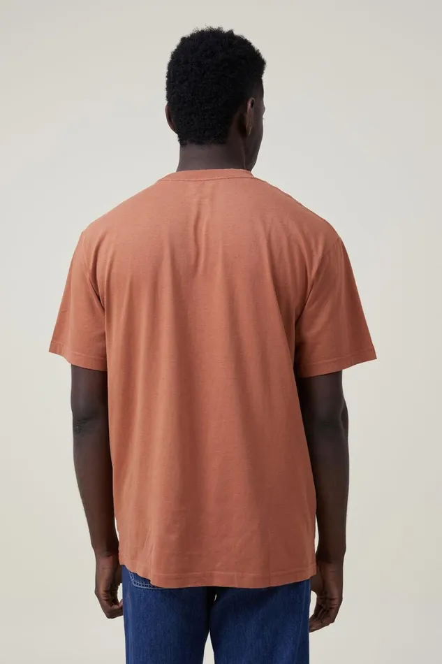 Men Tees and Tanks Cotton On Organic Loose Fit TShirt Terracotta