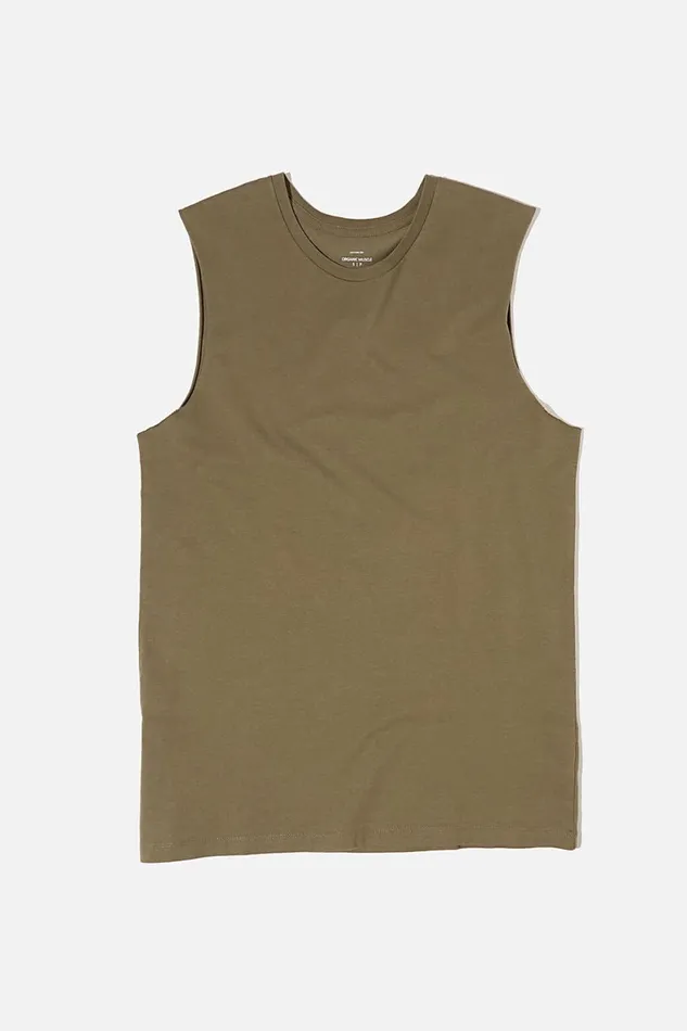 Men Tees and Tanks Cotton On Organic Muscle Military