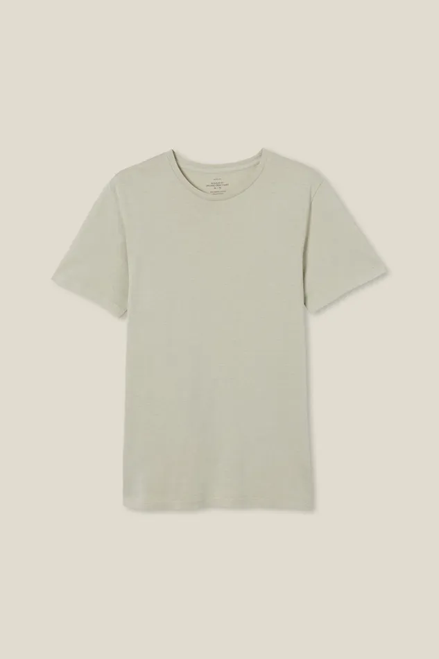 Men Tees and Tanks Cotton On Organic Regular Fit Crew TShirt Ivory