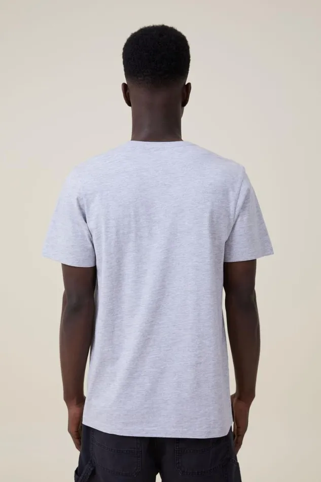 Men Tees and Tanks Cotton On Organic Regular Fit Crew TShirt Light Grey Marle