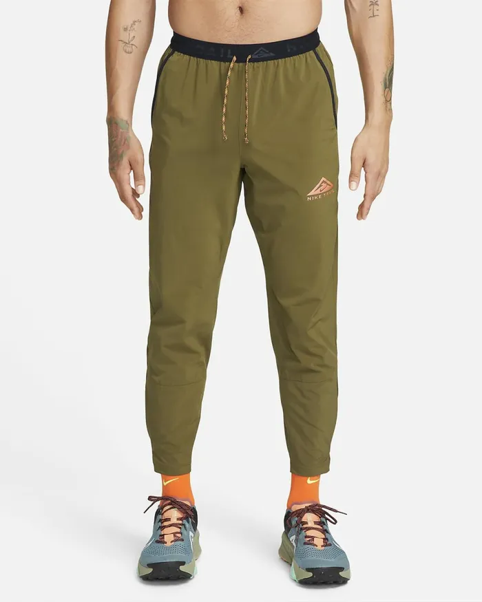 Men Trail Dawn Range Olive Flakblackbright Mandarin Nike Trousers And Tights