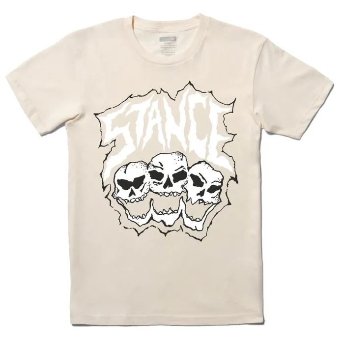 Men Triple Threat TShirt Vintagewhite Stance Graphics