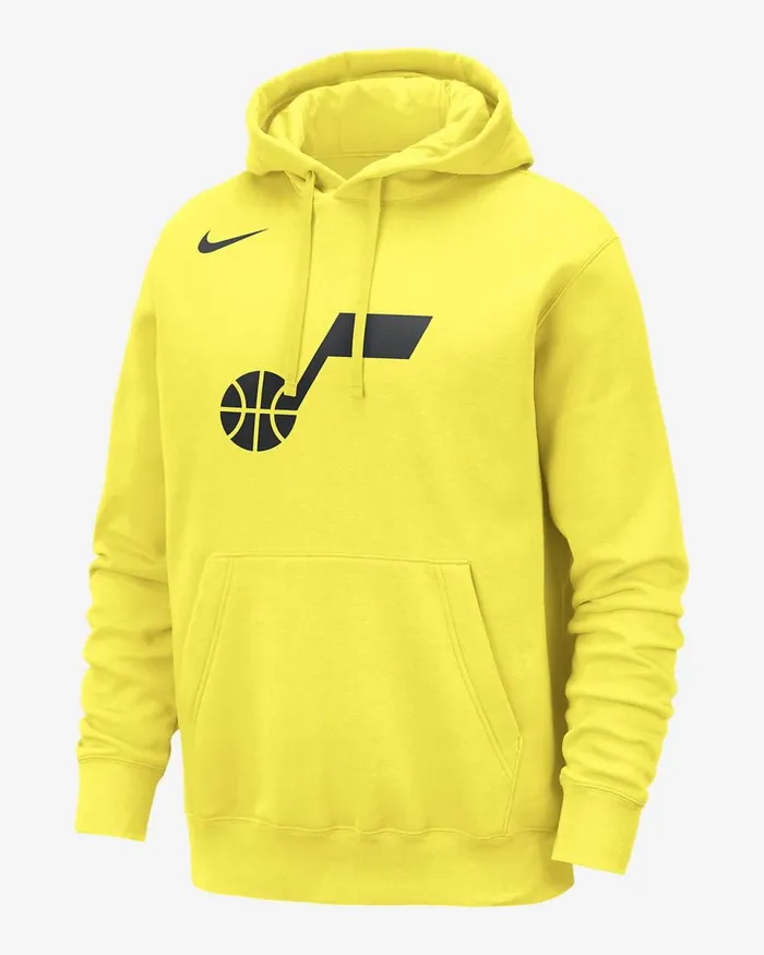 Men Utah Jazz Club Yellow Strike Nike Hoodies And Sweatshirts