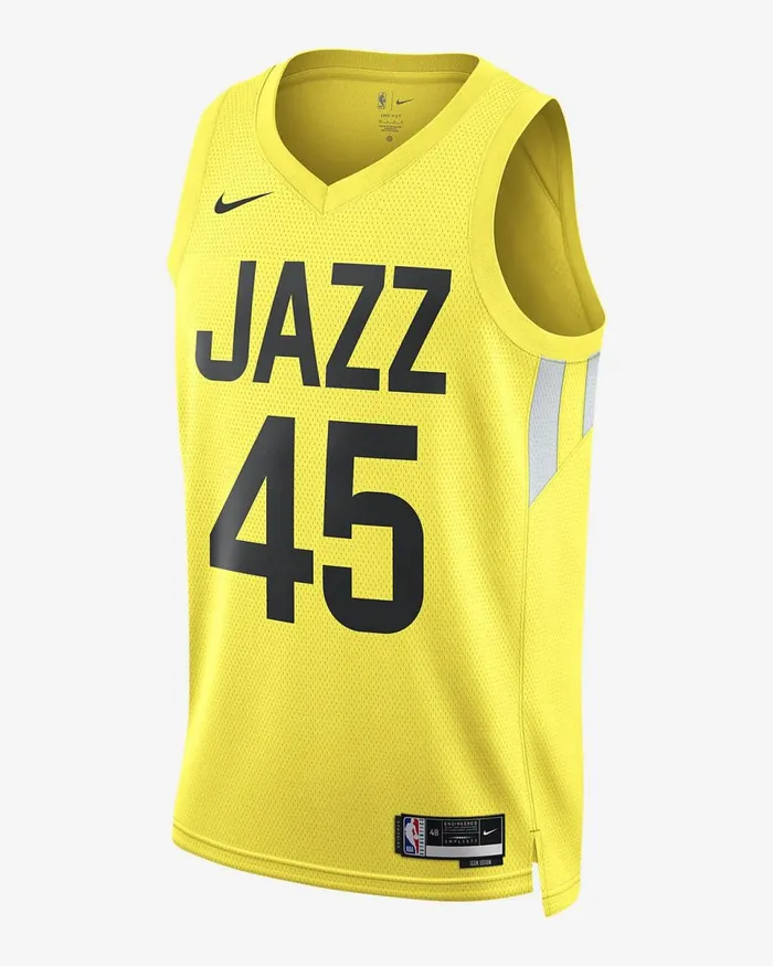 Men Utah Jazz Icon Edition 202223 Yellow Strike Nike Kits And Jerseys