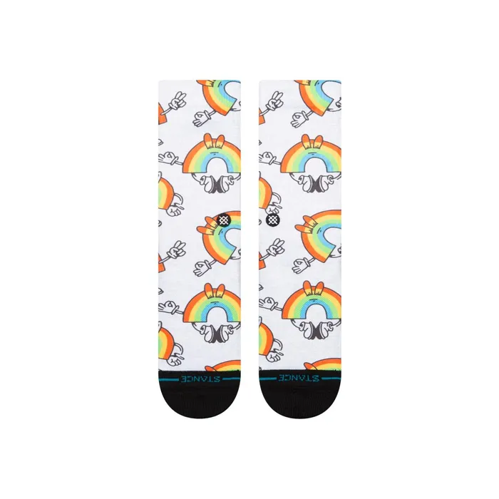 Men Vibeon Poly Crew Socks Rainbow Stance Crew