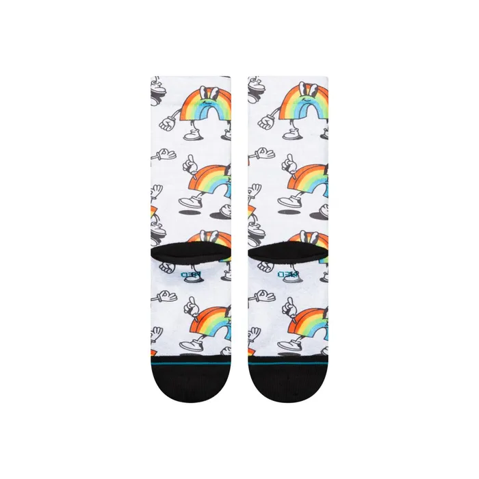 Men Vibeon Poly Crew Socks Rainbow Stance Crew