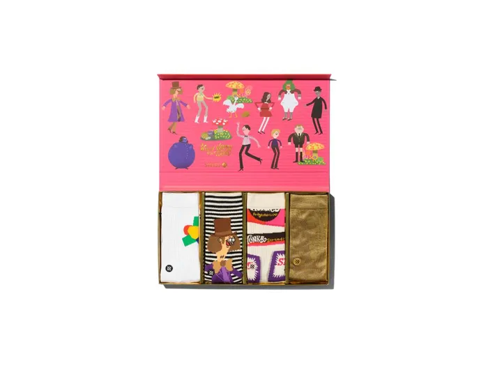 Men Willy Wonka By Jay Howell Crew Socks Box Set Multi Stance Crew