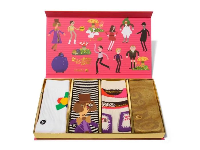 Men Willy Wonka By Jay Howell Crew Socks Box Set Multi Stance Crew
