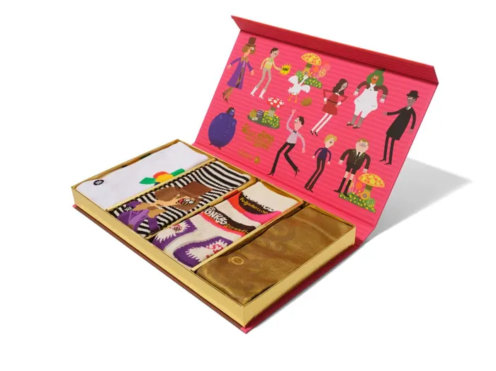 Men Willy Wonka By Jay Howell Crew Socks Box Set Multi Stance Crew