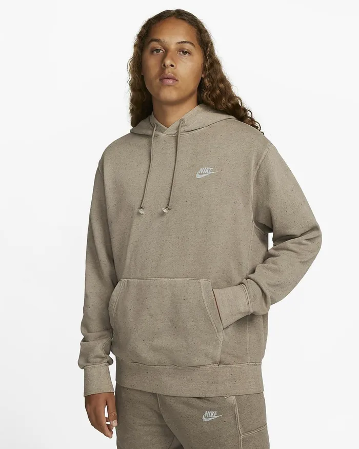 MenWomen Club Fleece Olive Grey Nike Hoodies And Sweatshirts