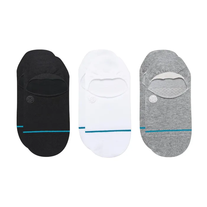 MenWomen Cotton No Show Socks 3 Pack Icon 8211 Multi Stance No Show