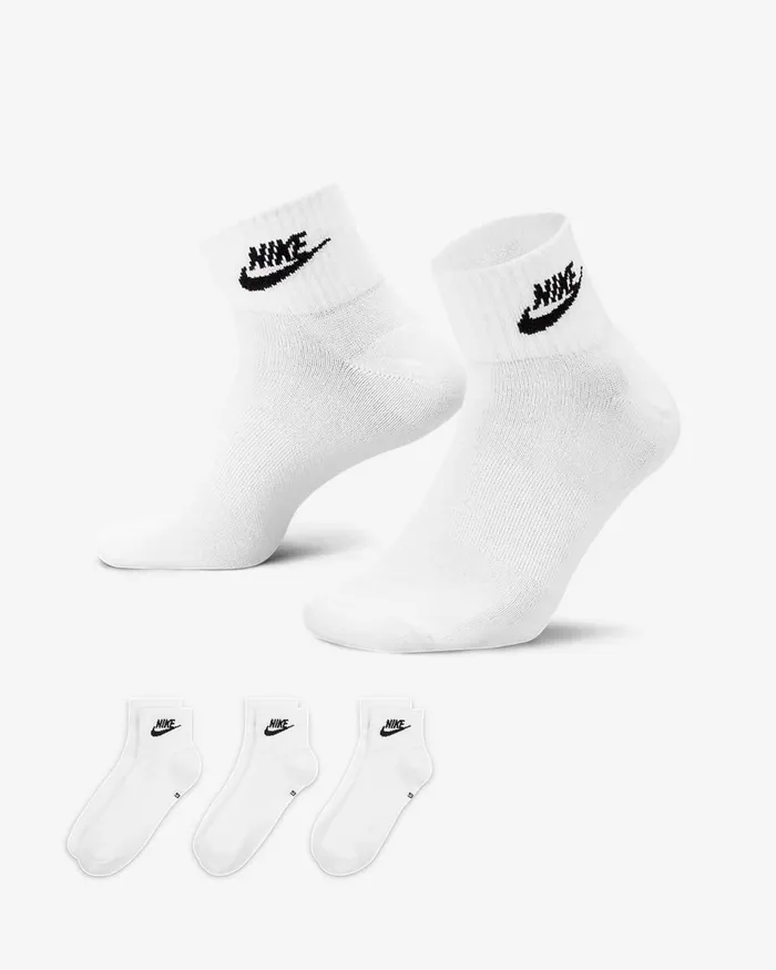 MenWomen Everyday Essential Whiteblack Nike Socks