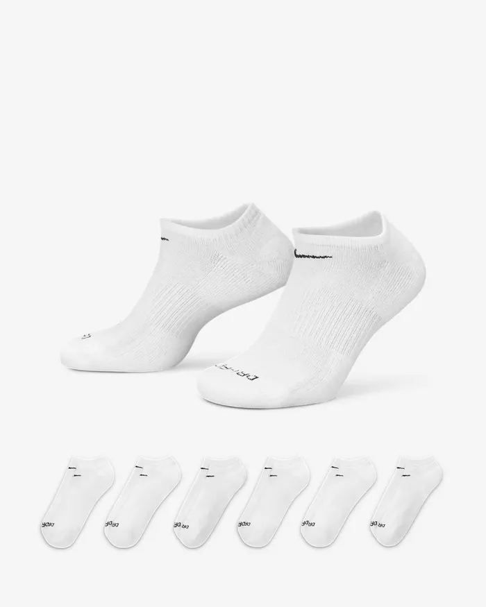MenWomen Everyday Plus Cushioned Whiteblack Nike Socks