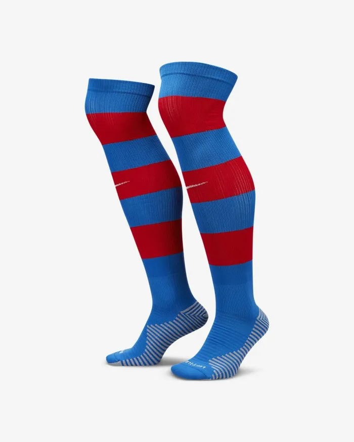 MenWomen FC Barcelona Strike Away Royal Blueuniversity Redwhite Nike Socks