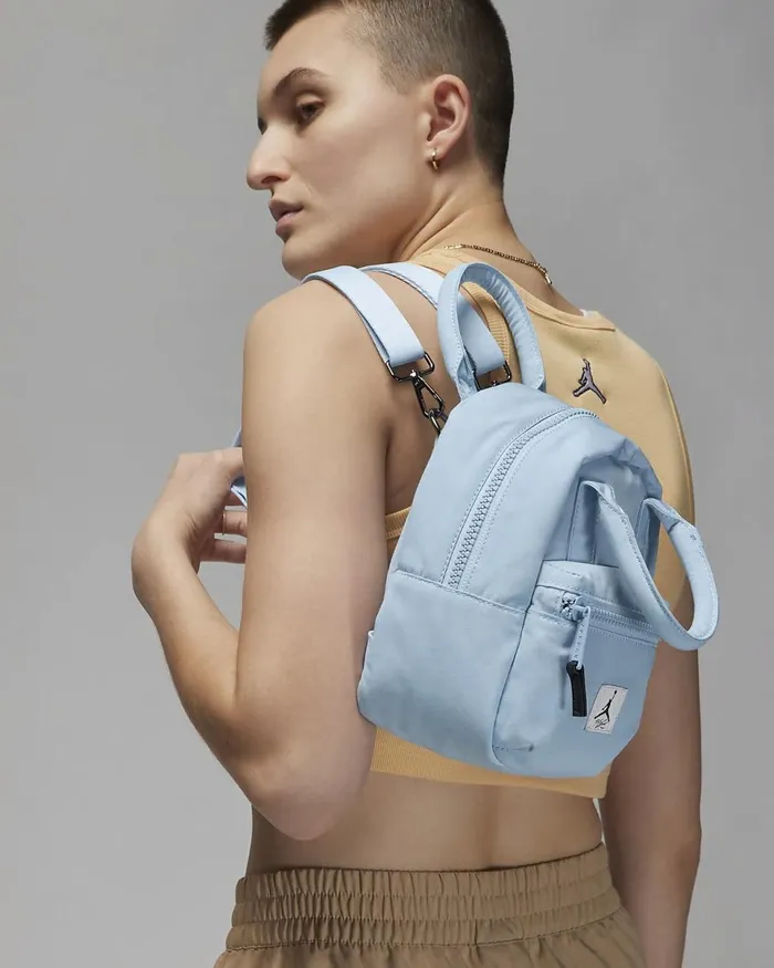 MenWomen Jordan Flight Mini Backpack Ice Blue Nike Bags And Backpacks