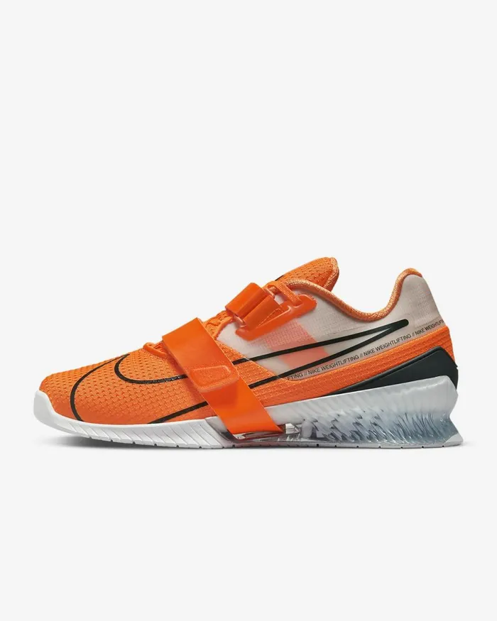 MenWomen Romaleos 4 Total Orangewhiteblack Nike Training And Gym