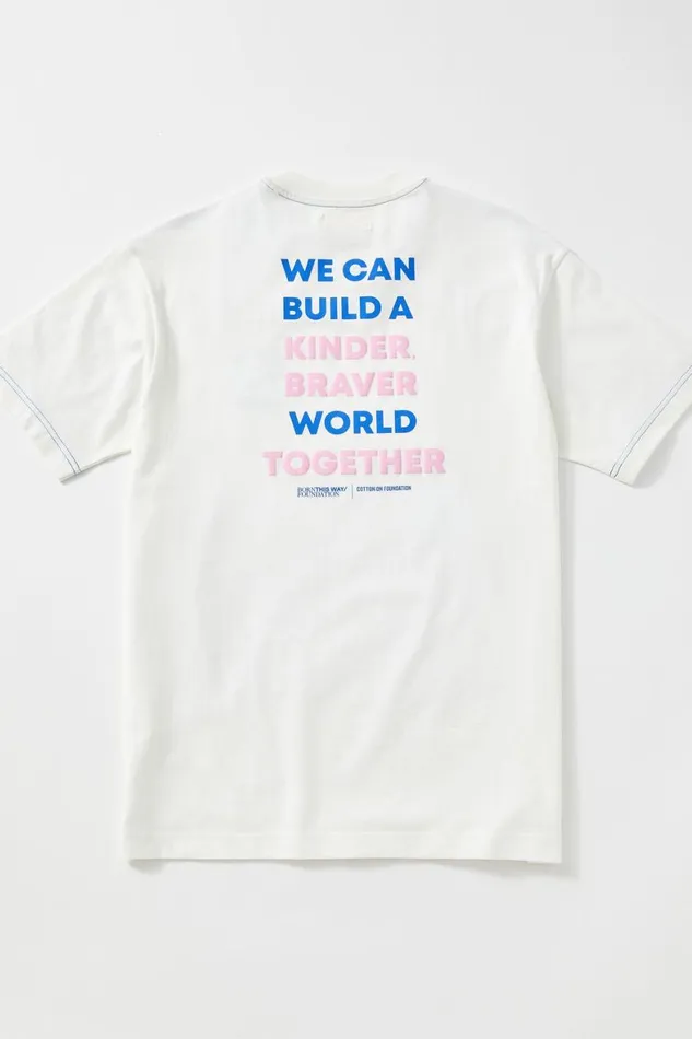 MenWomen Tops Cotton On Born This Way Foundation Tee Vintage White