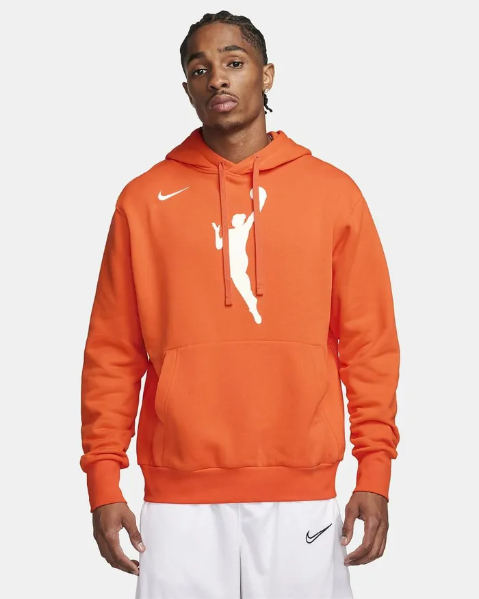 MenWomen Wnba Brilliant Orangewhite Nike Hoodies And Sweatshirts