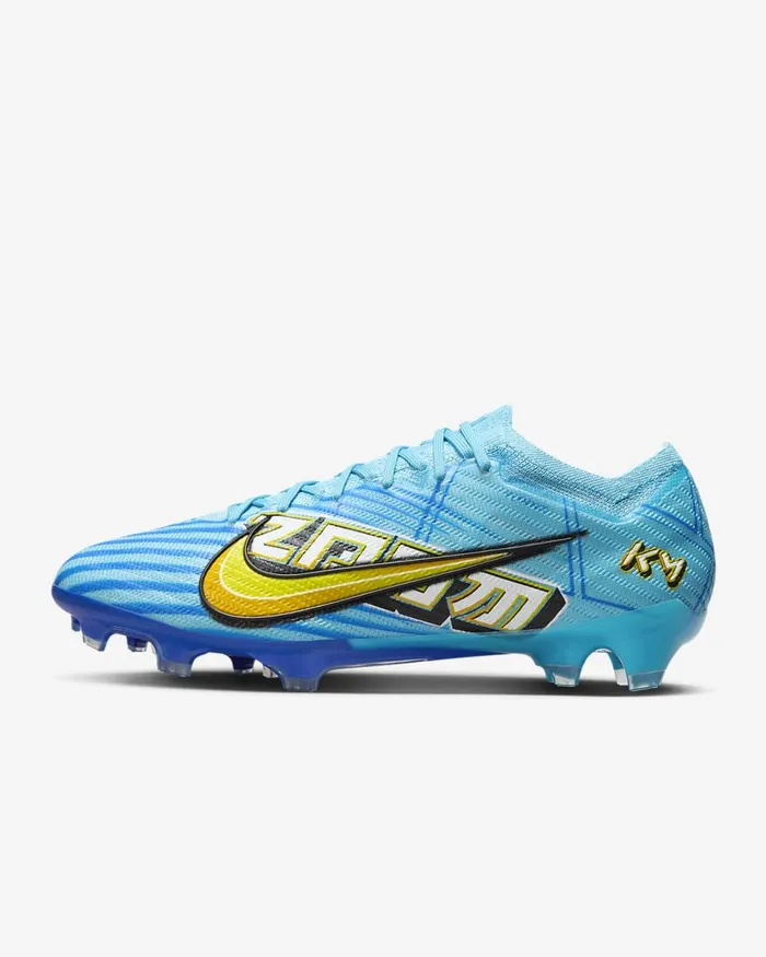MenWomen Zoom Mercurial Vapor 15 Elite Km Fg Baltic Bluewhite Nike Football