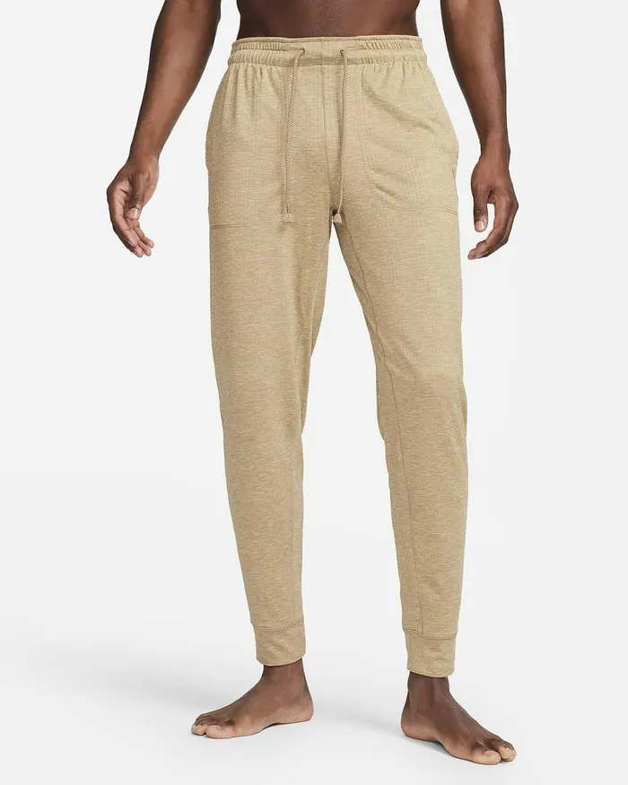 Men Yoga Sandalwoodheatherkhaki Nike Trousers And Tights