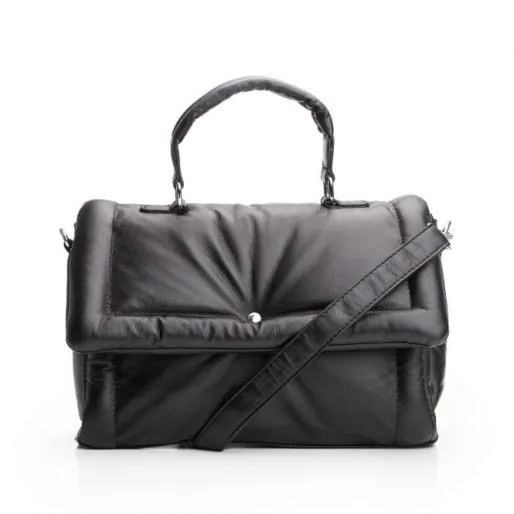 Milanobag Black Textile Women Moda In Pelle Shoulder Bags Milanobag Black Textile Women Moda In Pelle Shoulder Bags
