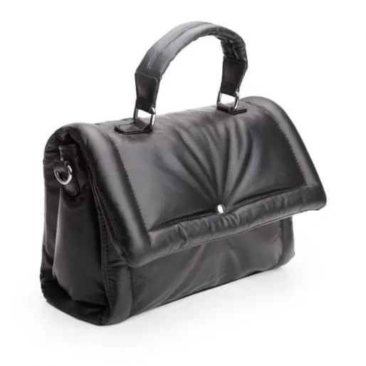 Milanobag Black Textile Women Moda In Pelle Shoulder Bags Milanobag Black Textile Women Moda In Pelle Shoulder Bags