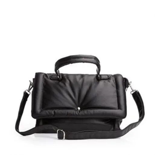 Milanobag Black Textile Women Moda In Pelle Shoulder Bags Milanobag Black Textile Women Moda In Pelle Shoulder Bags