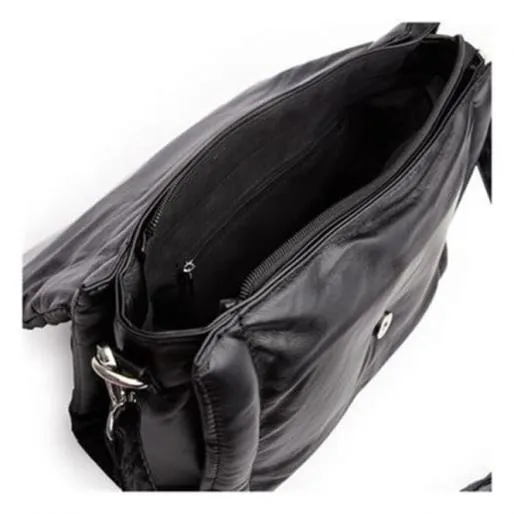 Milanobag Black Textile Women Moda In Pelle Shoulder Bags Milanobag Black Textile Women Moda In Pelle Shoulder Bags