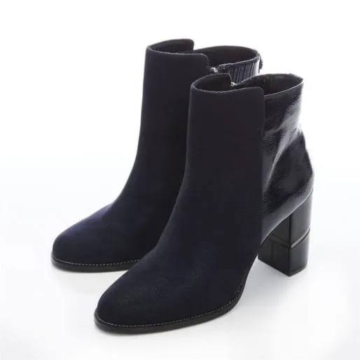 Mirren Navy Protauras Women Moda In Pelle Ankle Boots