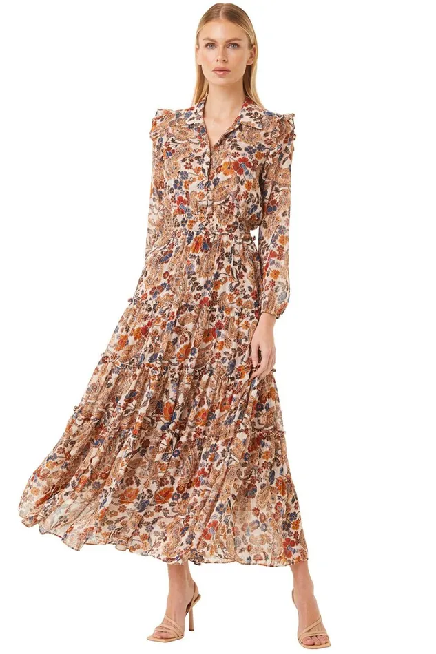MISA Los Angeles Dresses Women AHREANA DRESS Coco Lurex Paisley