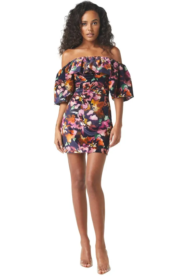 MISA Los Angeles Dresses Women ANETTA DRESS Libra Fleur Velvet