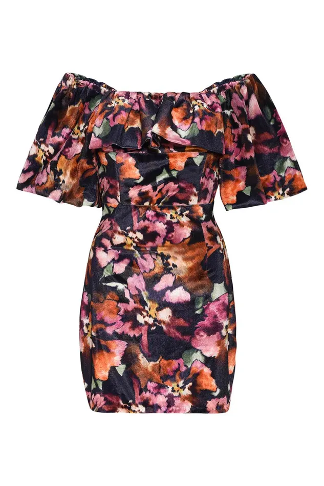 MISA Los Angeles Dresses Women ANETTA DRESS Libra Fleur Velvet