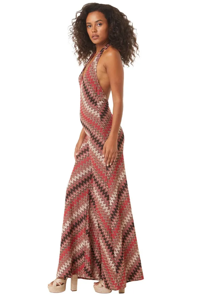 MISA Los Angeles Dresses Women ANYA JUMPSUIT Winter Chevron