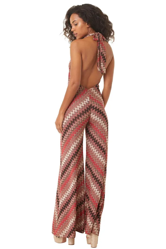 MISA Los Angeles Dresses Women ANYA JUMPSUIT Winter Chevron