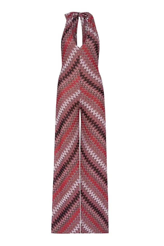 MISA Los Angeles Dresses Women ANYA JUMPSUIT Winter Chevron