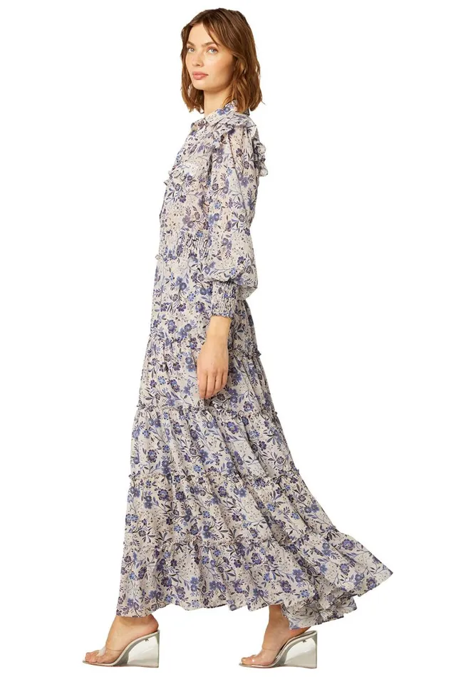MISA Los Angeles Dresses Women AYDENIZ DRESS Cerulean Floral