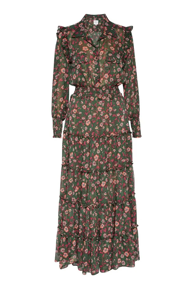 MISA Los Angeles Dresses Women AYDENIZ DRESS Evergreen Blooms