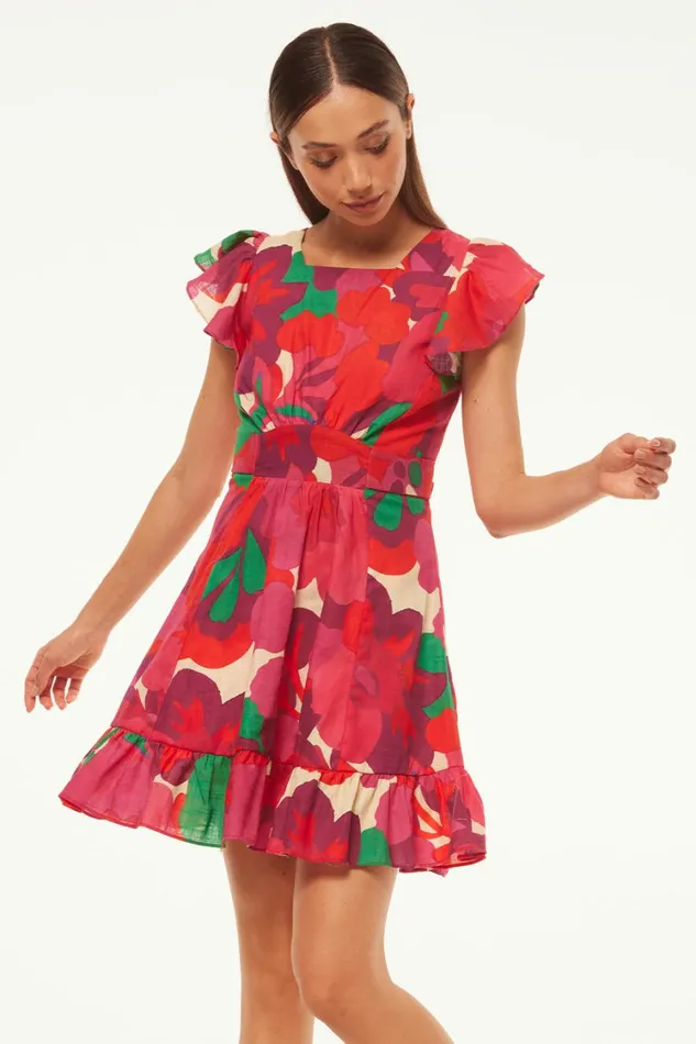 MISA Los Angeles Dresses Women BELINDA DRESS Flora Rosada