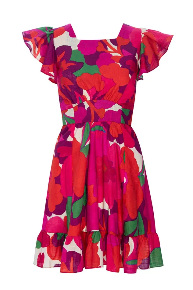 MISA Los Angeles Dresses Women BELINDA DRESS Flora Rosada