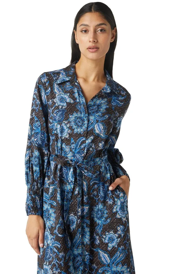 MISA Los Angeles Dresses Women BETTINA DRESS Blue Sunflower