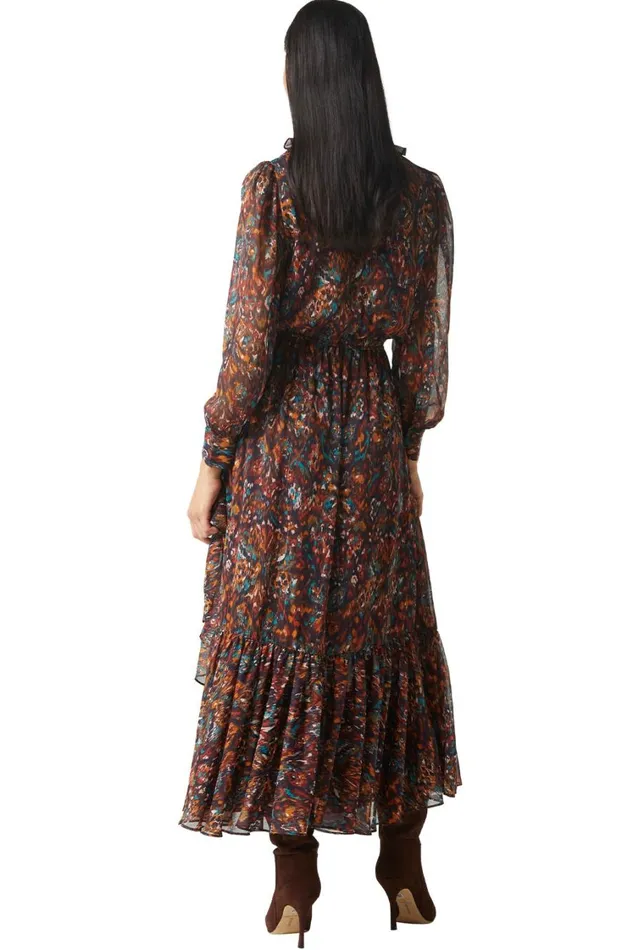 MISA Los Angeles Dresses Women CHARLOTTE DRESS Peacock Abstract