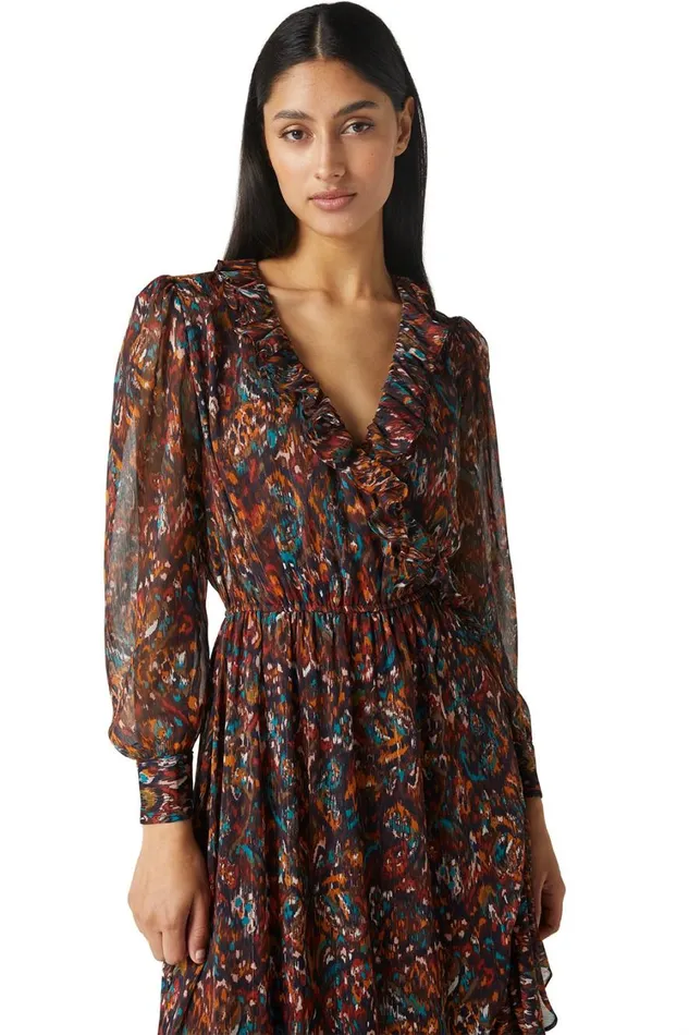 MISA Los Angeles Dresses Women CHARLOTTE DRESS Peacock Abstract