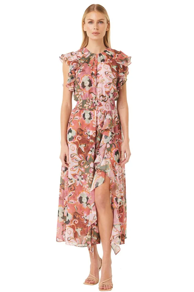 MISA Los Angeles Dresses Women DALITA DRESS Resort Batik Chiffon